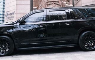 United Center black luxury car