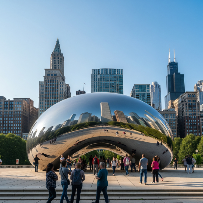 Downtown Chicago limo service at Millenium Park