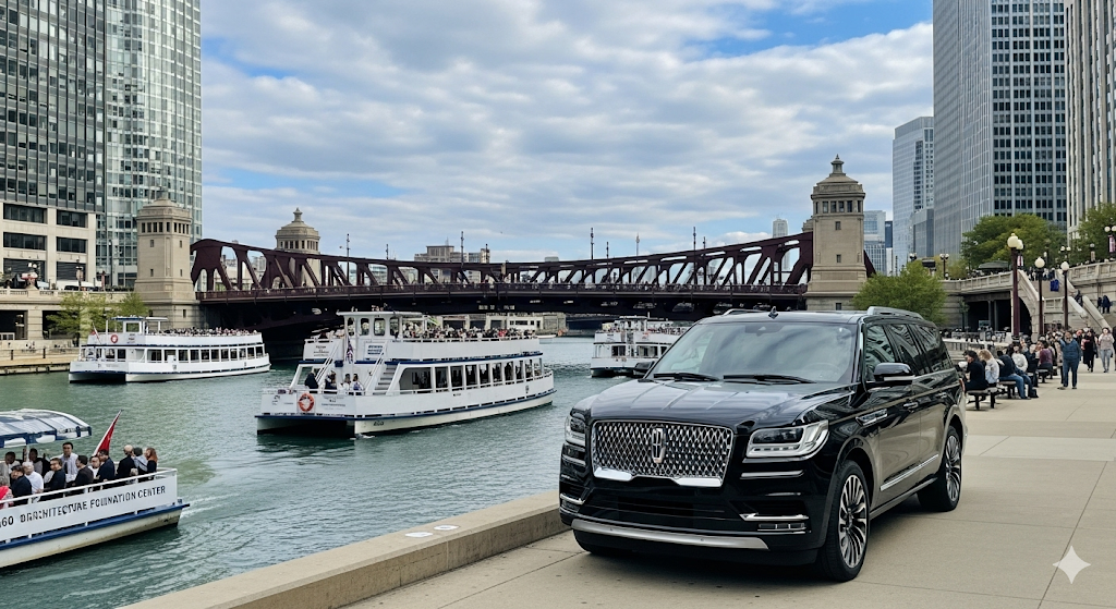 Executive chauffeur service Palatine Chicago suburbs