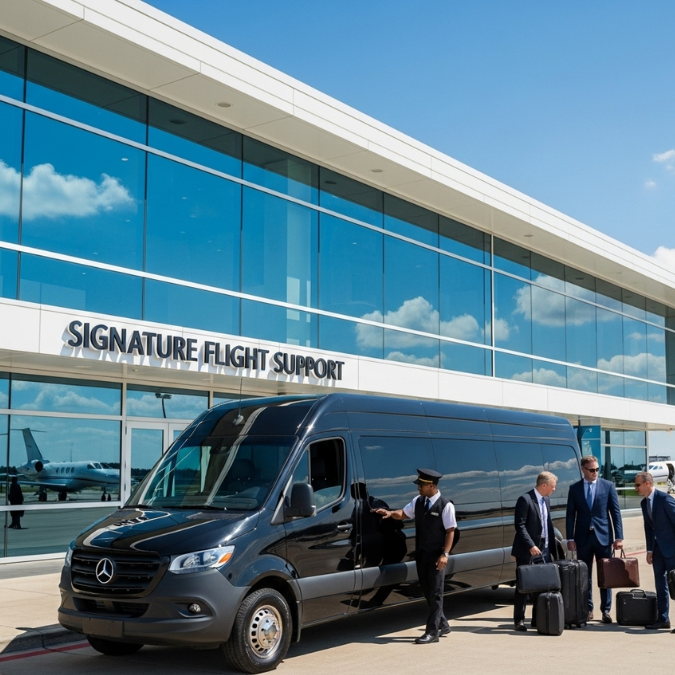 Private jet limo transfer PWK airport