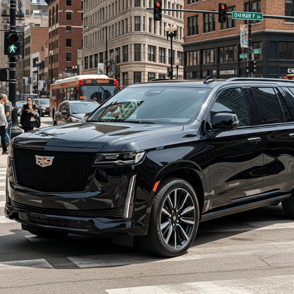 Wicker Park Limo Service – Cadillac Escalade at Six Corners