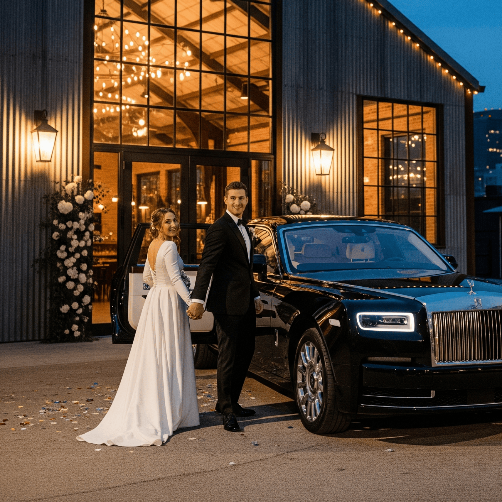 Wicker Park Limo Service with 2024 black Rolls Royce Phantom