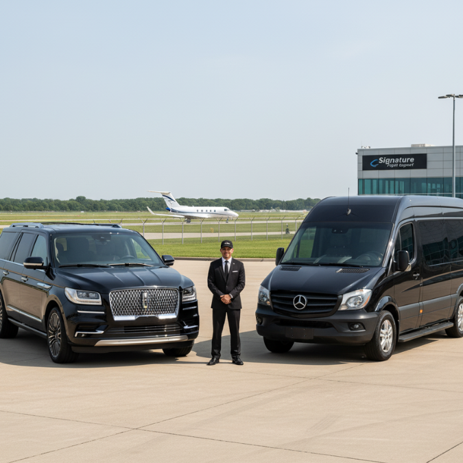 chicago o'hare airport limo service with professional chauffeurs