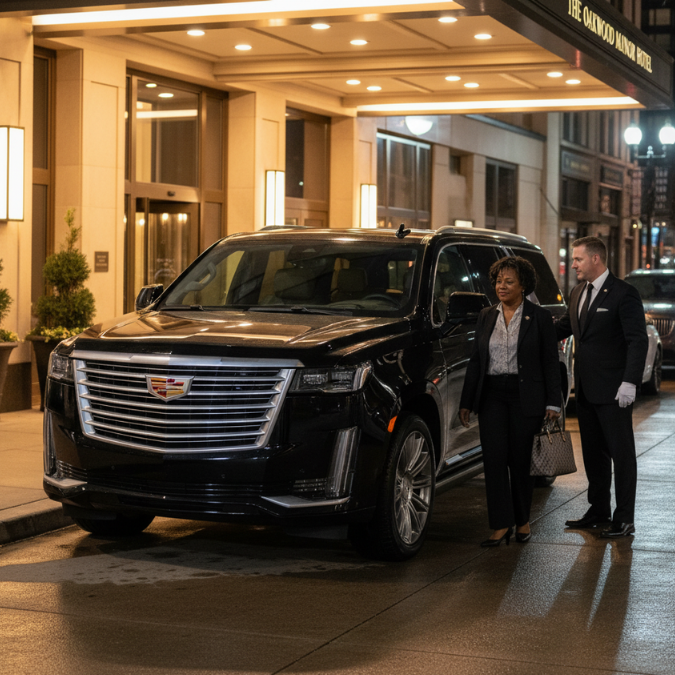 chicago o'hare ord airport limo service with professional chauffeurs and black cars