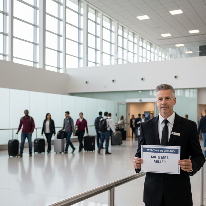 chicago o'hare (ord) limo service with pickup and drop-off with real-time flight tracking