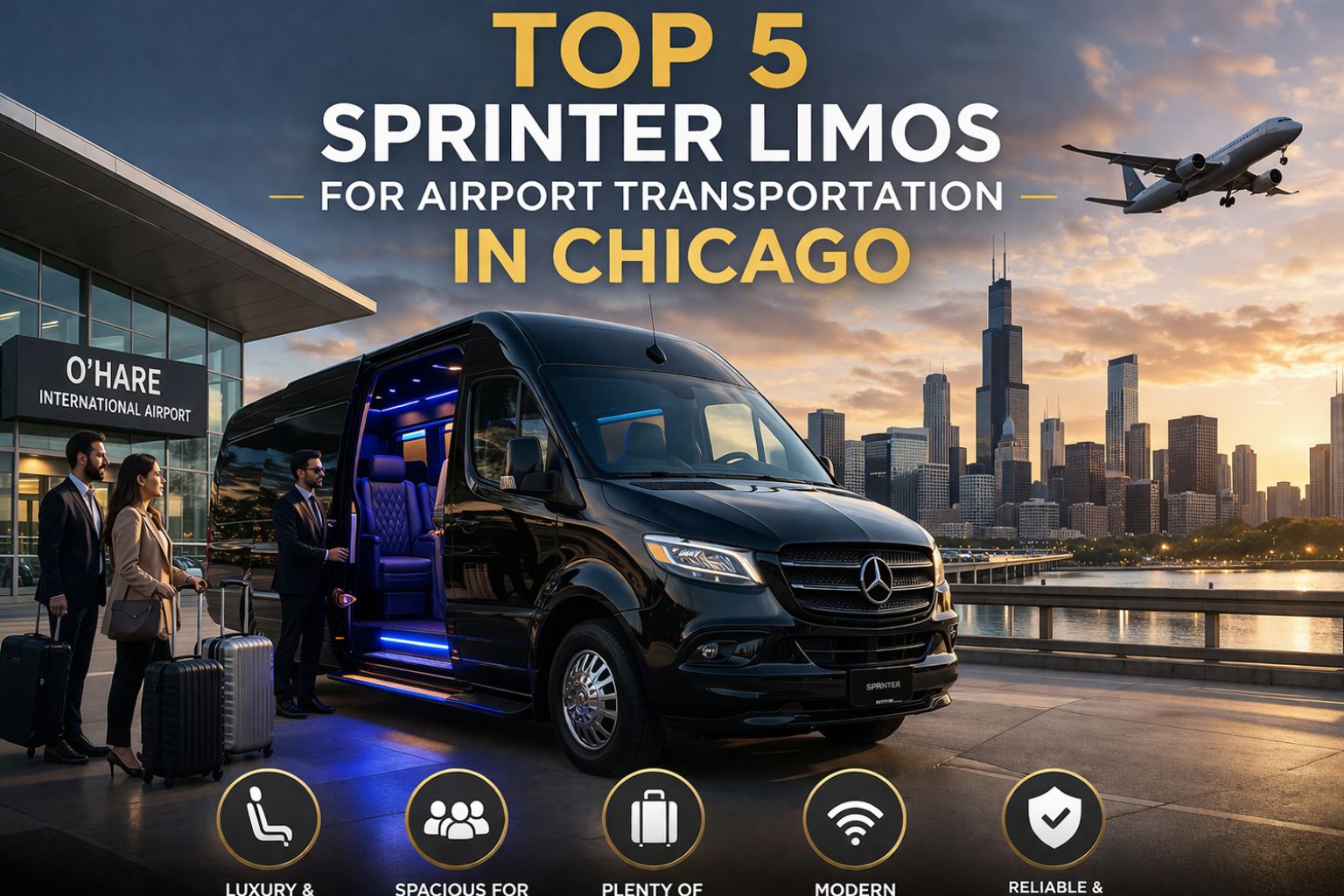 Top 5 Sprinter Limos for Airport Transportation in Chicago