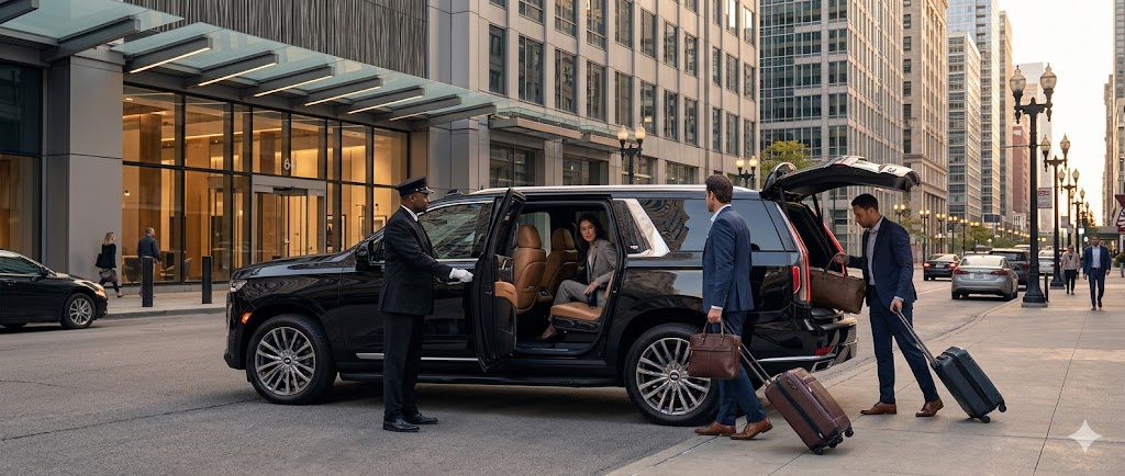 Executive airport limousine transportation for business travelers