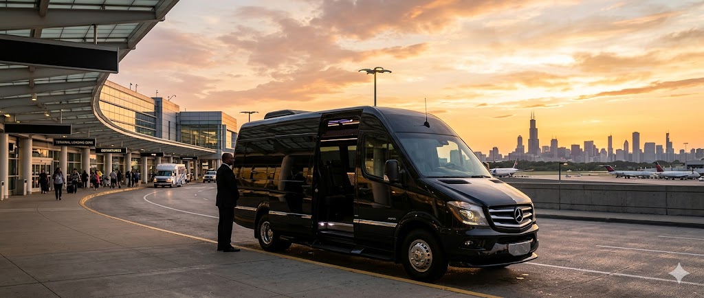 Chicago Sprinter limo service for luxury airport transportation