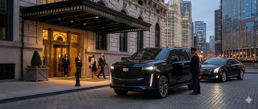 Executive black car and private chauffeur transportation in Chicago