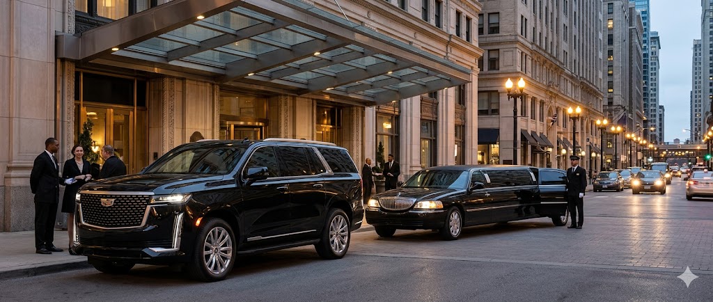 Luxury limousine and executive black car transportation in Chicago