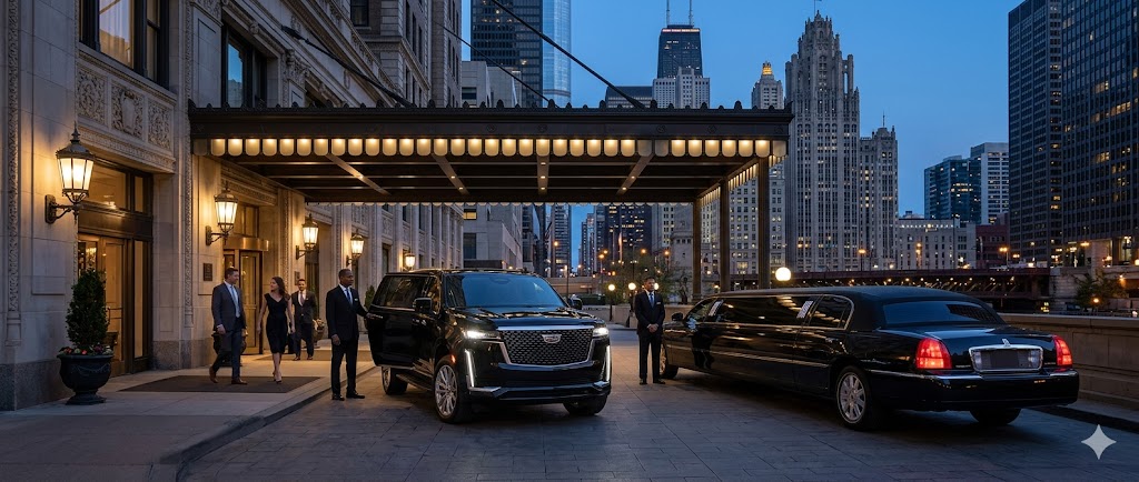 Luxury limousine and private chauffeur transportation in Chicago
