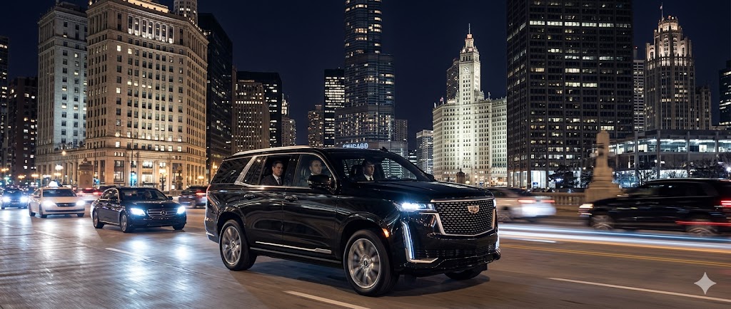 Executive luxury transportation service in downtown Chicago