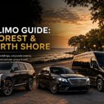 Level Up Limo event limo guide — chauffeured Escalade, Mercedes S-Class and Sprinter limousine on the North Shore lakefront serving Lake Forest weddings, Ravinia nights and galas