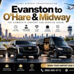 Level Up Limo Evanston to O'Hare & Midway airport car service — S-Class, Cadillac Escalade, Sprinter, and Transit van fleet