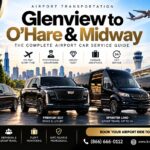 Level Up Limo Glenview to O'Hare & Midway airport car service — S-Class, Cadillac Escalade, Sprinter, and Transit van fleet