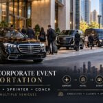 Chicago corporate event transportation with S-Class, Cadillac Escalade, Mercedes Sprinters and coach for executives, clients and employees