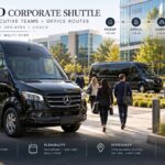 Chicago corporate shuttle service with Mercedes Sprinter vehicles for employee routes, executive teams and office transportation