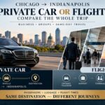 Chicago to Indianapolis travel guide comparing private chauffeured car service with commercial air travel