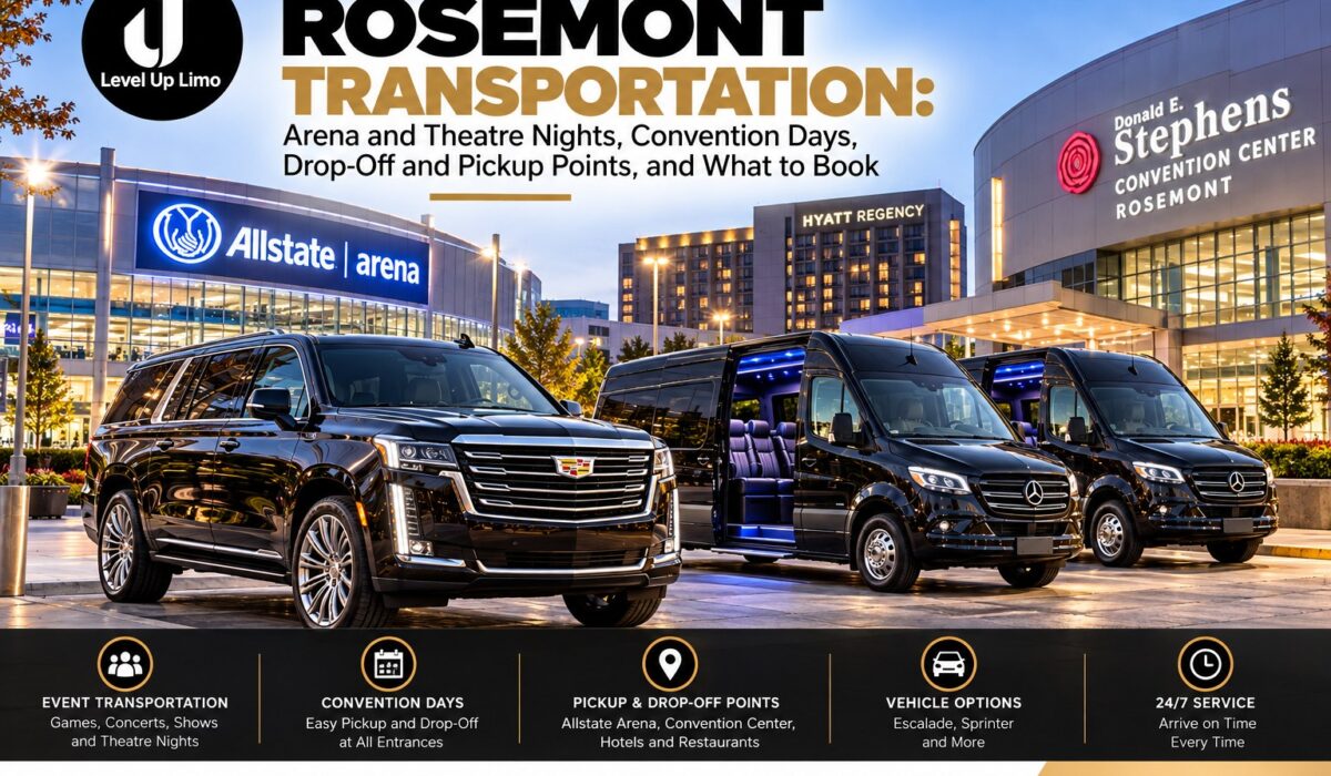 Level Up Limo Escalade and Sprinter vans in Rosemont near Allstate Arena, Hyatt Regency and Donald E. Stephens Convention Center